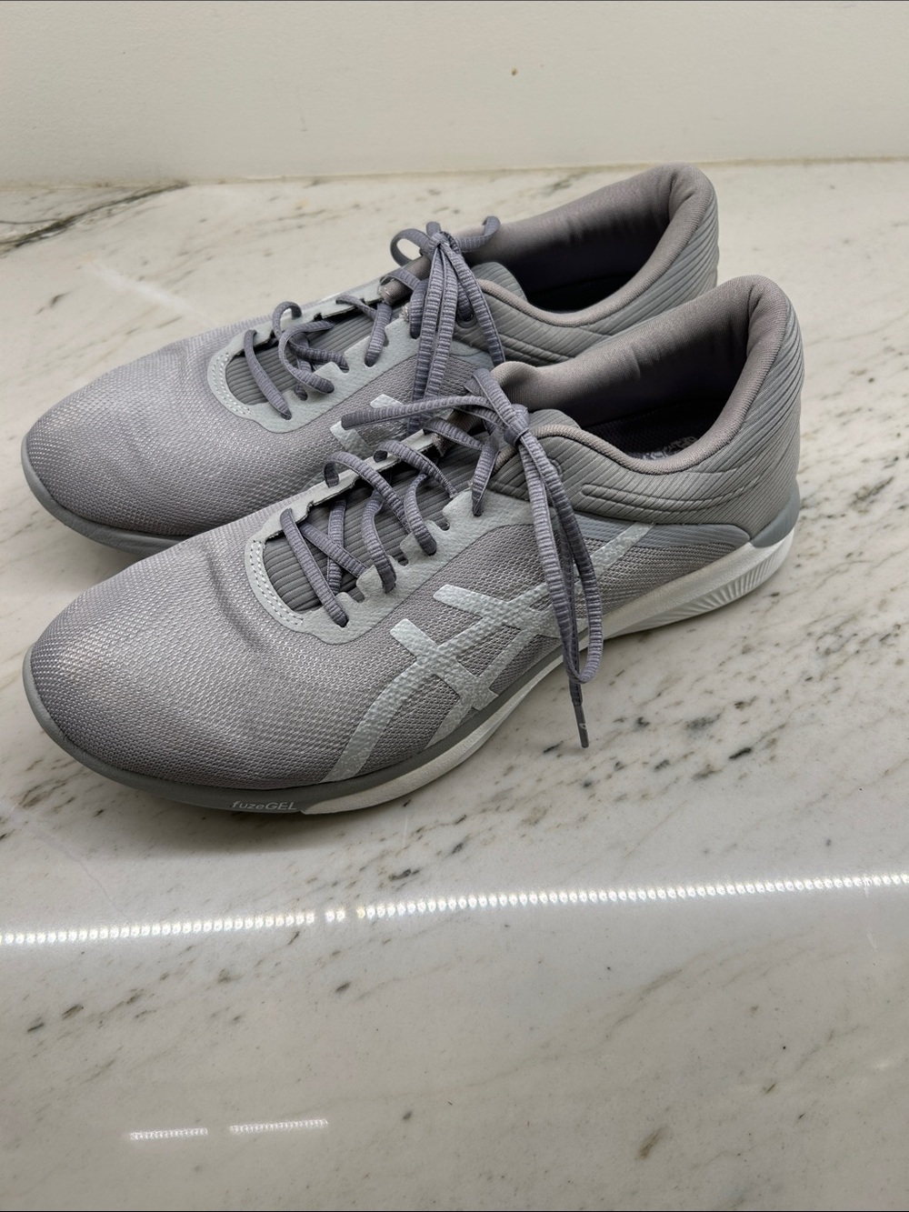 ASICS Women's Light Gray Athletic Running Sneakers